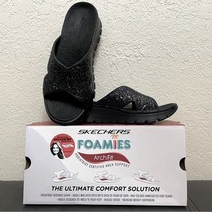 Skechers Foamies Arch Fit, Dazzled Girl, Black, Size 8